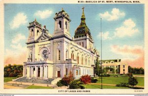 Minnesota Minneapolis Basilica Of St Mary 1942 Curteich