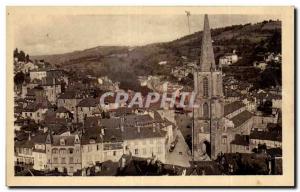 Old Postcard Tulle cathedral docks Panoramic view