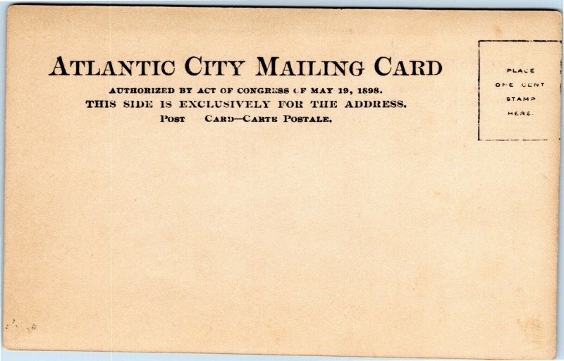 RPPC Man and Two Women Atlantic City Mailing Card - unused