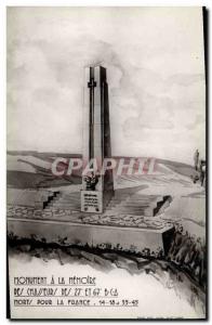 Postcard Modern Army Monument to the memory of hunters 27 and 67th CA died fo...