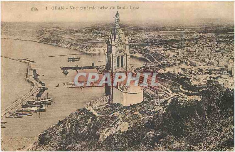 Old Postcard Oran General View from Santa Cruz