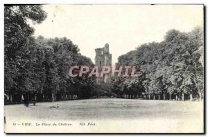 Old Postcard Vire Place du Chateau