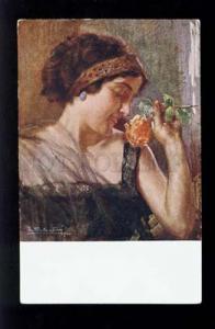 3074947 BELLE Woman w/ ROSE by RICCARDO SALVADORI vintage Italy