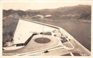 Fontana Dam North Carolina Panoramic View Real Photo Vintage Postcard AA35384