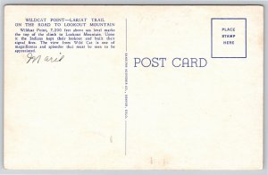 Denver Mt Parks~Wildcat Point Lookout Mountain~Vintage Postcard