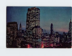 Postcard Twilight Time Mid Manhattan New York City New York USA