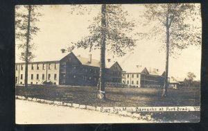 RPPC SOO MICHIGAN FORT BRADY BARRACKS US ARMY BASE REAL PHOTO POSTCARD