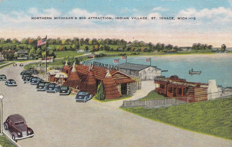 Michigan St Ignace Indian Village sk6463