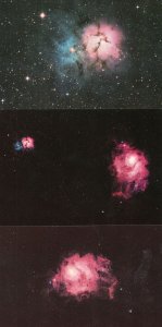 Royal Observatory Edinburgh 3x Lagoon Nebula Schmidt Telescope Postcard