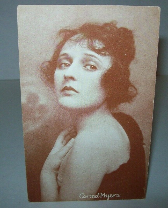 Carmel Myers Postcard Unused Vintage American Actress Silent Films Arcade Card