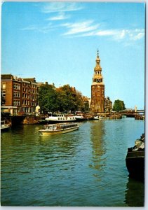 Postcard - Montelbaan tower on the Oude Schans - Amsterdam, Netherlands