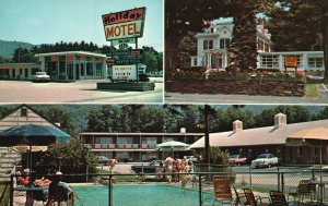 Vintage Postcard Multi Views Holiday Motel Swimming Pool Brattleboro Vermont VT