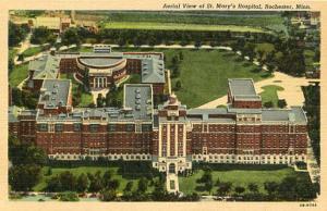 MN - Rochester. St. Mary's Hospital, Aerial View