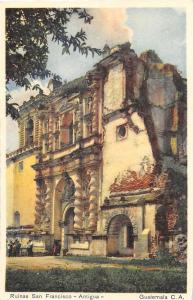 E39/ Antiqua Guatemala Postcard c1920s Ruinas San Francisco 10