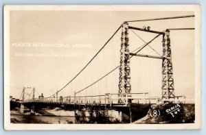 Reynosa Tamaulipas Mexico Postcard International Urban Bridge c1920's RPPC Photo