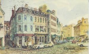 Plymouth The Barbican, Plymouth Devon UK Postcard Artist David Skipp
