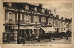 CPA NEMOURS - Hotel St-PIERRE et de la Gare (120022)