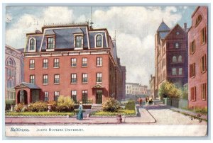 1909 John's Hopkins University Exterior Baltimore Maryland MD Posted  Postcard