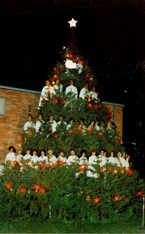 Texas Houston Evangelist Temple Youth Choir Singing Christmas Tree