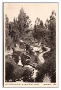 Japanese Garden Huntington Hotel Pasadena California CA UNP WB Postcard Z9