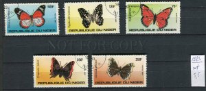 265137 CONGO 1983 year used stamps set butterflies