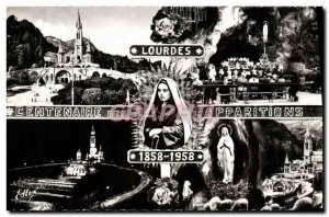 Modern Postcard Lourdes Grotto Basilica The torchlight procession L & # 39app...