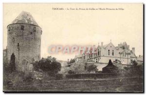 Thouars Old Postcard Tower of the Prince of Wales and the primary & # 39ecole...