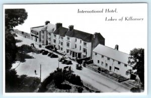 RPPC  LAKES of KILLARNEY, Ireland ~ Birdseye INTERNATIONAL HOTEL c1930s Postcard