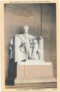 Lincoln Memorial Washington DC BS Reynolds Metrocraft Postcard