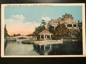 Vintage Postcard 1915-1930 Cherry Island Home of J.H. Dawes 1000 Islands NY