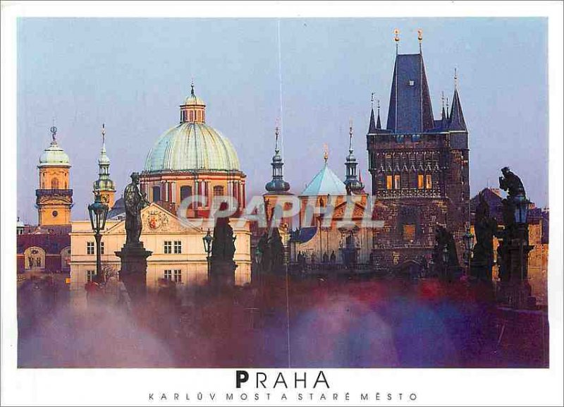 Postcard Modern Praha Karluv mosta stare Mesto