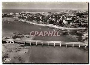 Postcard Modern Saint Briac Aerial view of the bridge and Fremur view all villas