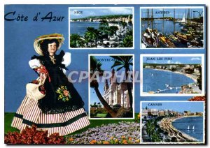 Modern Postcard Souvenir of the French Riviera Doll Nice Antibes Juan les Pin...