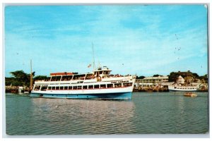 MV Point Gammon Passenger Vessel Ocean Street Dock Nantucket Island MA Postcard