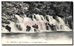 Old Postcard Vizille Chateau du Parc La Grande Cascade