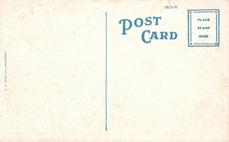 Vintage Postcard 1920's Corner West Walnut St. & South Illinois Ave. Carbondale