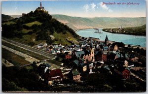 Braubach Mit Der Marksburg Germany Castle Lake Mountain Postcard