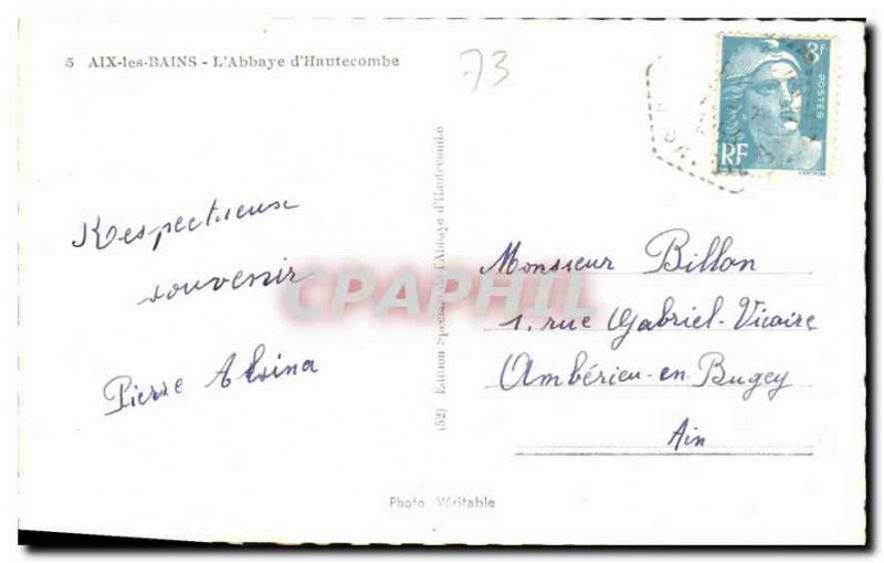 Old Postcard Aix les Bains The Hautecombe Abbey