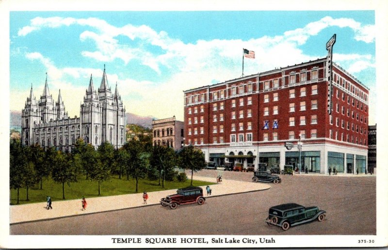 Utah Salt Lake City Temple Square Hotel 1932