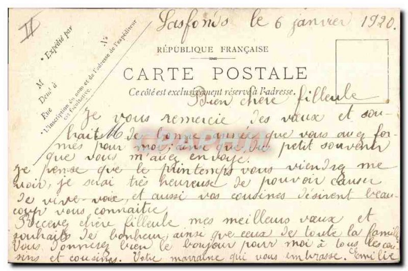 Old Postcard Fantasy Flowers Toil?e