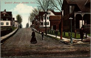 Vtg Meriden Connecticut CT Goodwill Avenue Street View Houses 1910s Postcard