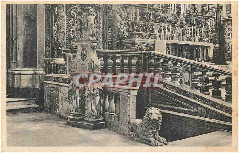 Postcard Old Basilica Di S Domenico Maggiore Napoli Altare Magglore