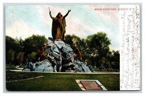 Kings Fountain Washington Park Albany New York NY UDB Postcard P27