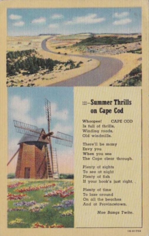 Massachusetts Cape Cod Summer Thrills by Mae Bangs Twite 1948 Curteich