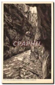 Old Postcard Partnachklamm M Kanzel U Eiserner Brucke