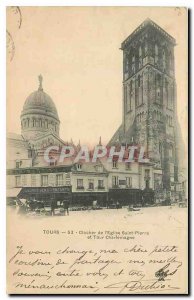 Old Postcard Bell Towers of St. Peter's Church and Tower Charlemagne Jean Bart