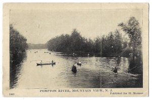 Pompton River, Mountain View, New Jersey Divided Back Postcard, Mailed 1924