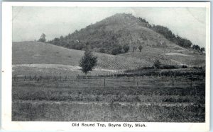 c1910s Boyne City, Mich. Old Round Top Hill Mound Litho Photo Postcard MI A158