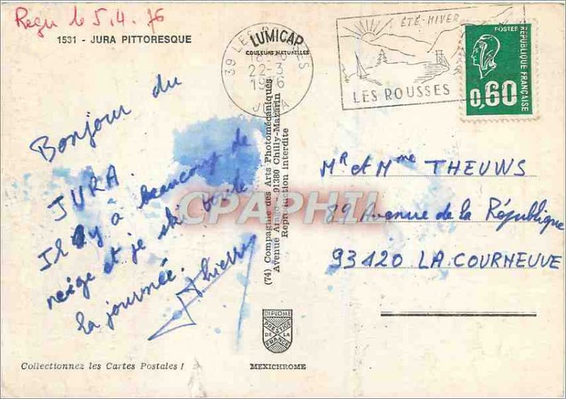 Modern Postcard Picturesque Jura Ski Bear