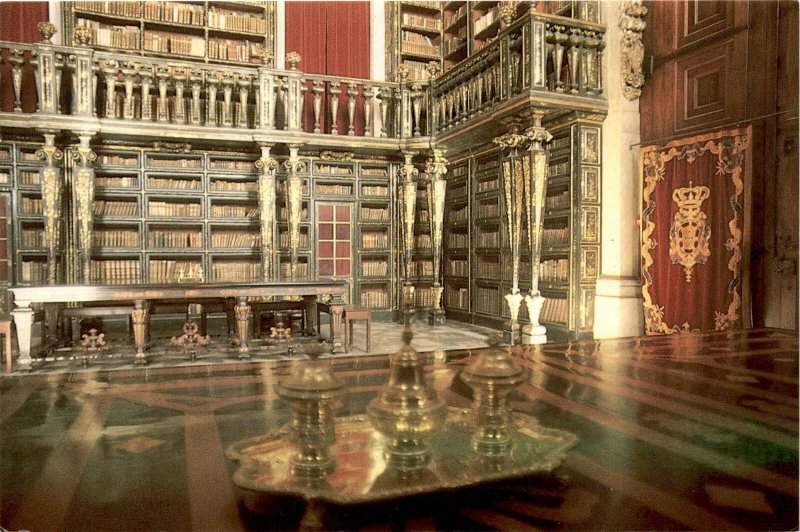 Biblioteca Joanina, University of Coimbra, Coimbra, Portugal, Baroque Postcard